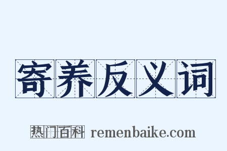 寄养反义词是什么意思的图片